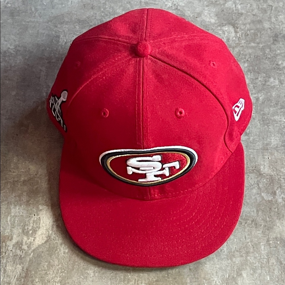 New Era 59Fifty San Francisco 49ers Super Bowl XLVII Fitted Hat Cap Red 7 1/2